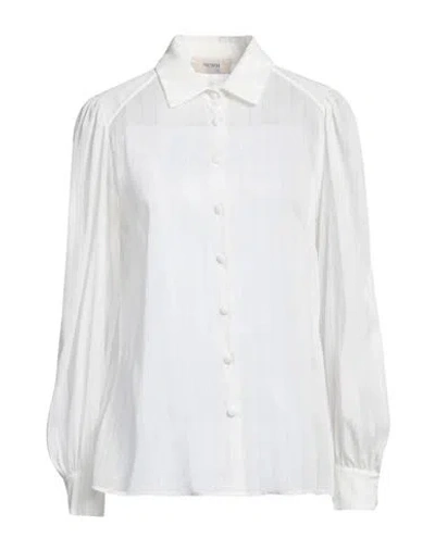 Fracomina Woman Shirt Off White Size L Polyester