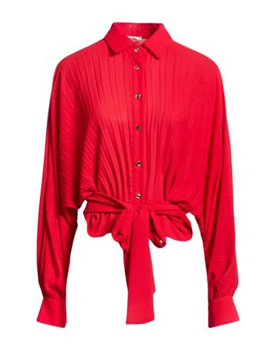 Fracomina Woman Shirt Red Size M Polyester