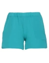 Fracomina Woman Shorts & Bermuda Shorts Turquoise Size S Polyester, Elastane In Blue