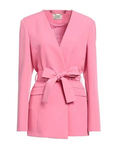 Fracomina Woman Suit Jacket Pink Size M Polyester, Elastane