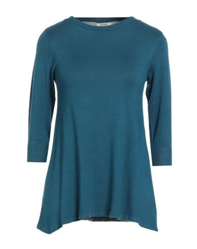 Fracomina Woman Sweater Deep Teal Size L Viscose, Nylon
