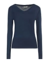 Fracomina Woman Sweater Navy Size S Viscose, Nylon In Navy