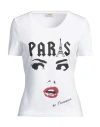 Fracomina Woman T-shirt White Size S Cotton, Elastane
