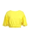 Fracomina Woman T-shirt Yellow Size S Cotton, Elastane In Yellow
