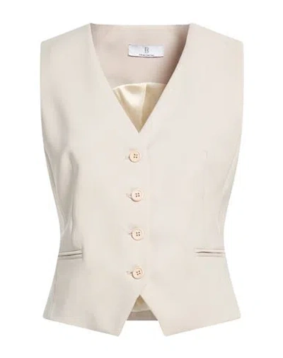 Fracomina Woman Tailored Vest Ivory Size Xs Polyester, Elastane In White
