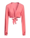 Fracomina Woman Top Coral Size L Rayon In Red