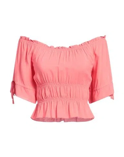 Fracomina Woman Top Coral Size Xl Rayon In Red