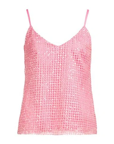 Fracomina Woman Top Pink Size L Polyester