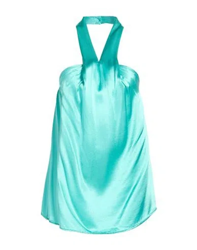 Fracomina Woman Top Turquoise Size S Viscose In Blue