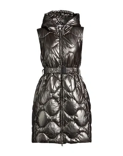 Fracomina Woman Vest Charcoal Size Xxl Nylon, Polyurethane In Gray