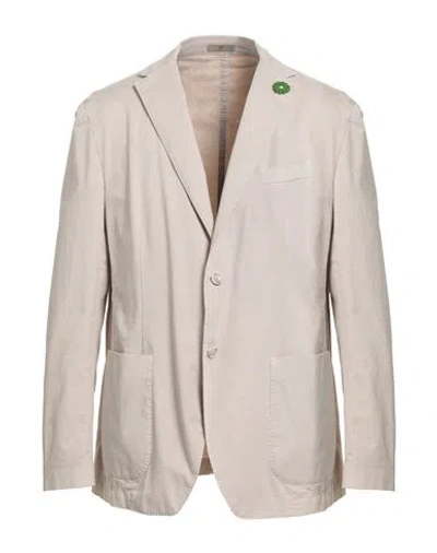 Fradi Man Blazer Beige Size 48 Cotton, Linen, Elastane In Neutral