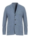 Fradi Man Blazer Slate Blue Size 40 Lyocell, Cotton, Elastane In Blue