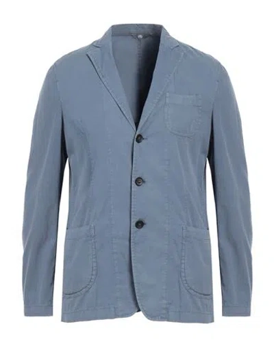 Fradi Man Blazer Slate Blue Size 40 Lyocell, Cotton, Elastane