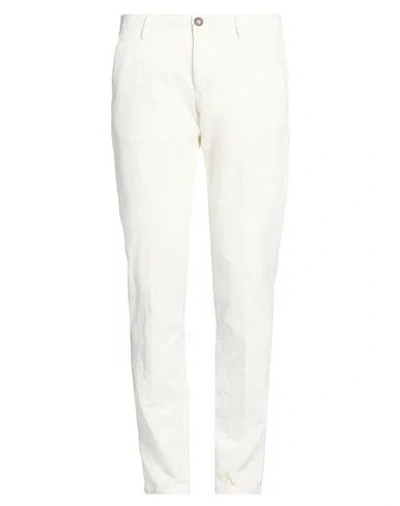 Fradi Man Pants Off White Size 34 Cotton, Elastane
