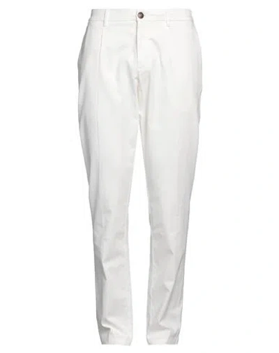 Fradi Man Pants White Size 31 Cotton, Lyocell, Elastane