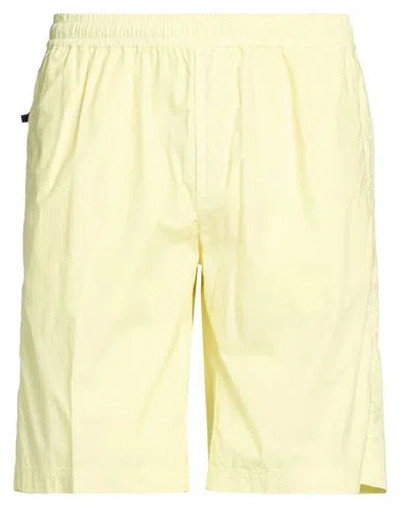 Fradi Man Shorts & Bermuda Shorts Pastel Yellow Size 35 Cotton, Elastane