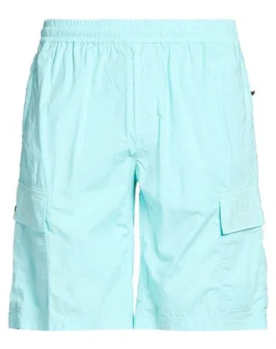 Fradi Man Shorts & Bermuda Shorts Turquoise Size 34 Cotton, Elastane In Blue