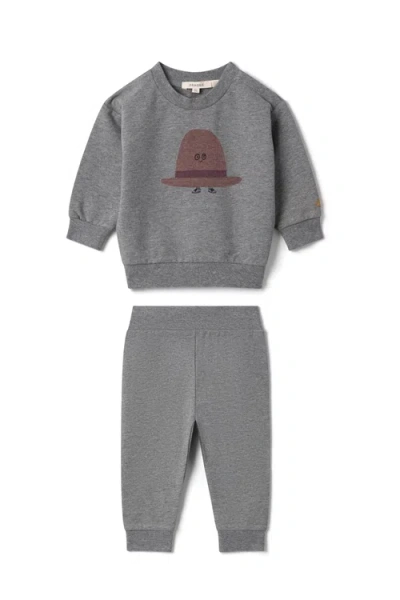 Fragile Kids'  2 Piece Hat Print Fleece Sweatshirt & Pants