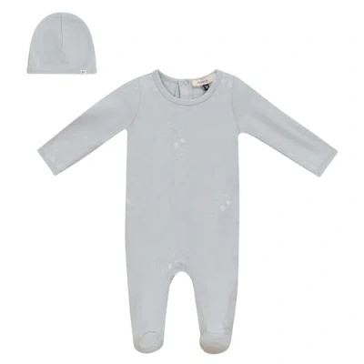 Fragile Kids'  Allover Strawberry And Dot Print Romper With Hat Set In Blue