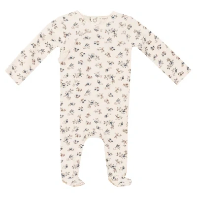 Fragile Babies'  Allover Wrap Printed Romper In Neutral