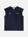 Fragile Club Navy Muscle Tank Top In Blue