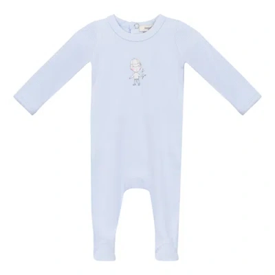 Fragile Kids'  Front Chest Ribbed Romper In Blue