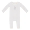 Fragile Kids'  Front Chest Ribbed Romper In White