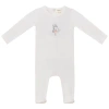 Fragile Kids'  Front Chest Ribbed Romper In White