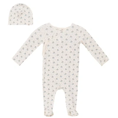 Fragile Kids'  Fruit Print Wrap Romper Set With Hat In Multi