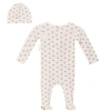 Fragile Kids'  Fruit Print Wrap Romper Set With Hat In Neutral