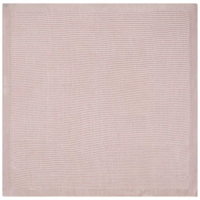 Fragile Knit Blanket, Garter Stitch Edge In Pink