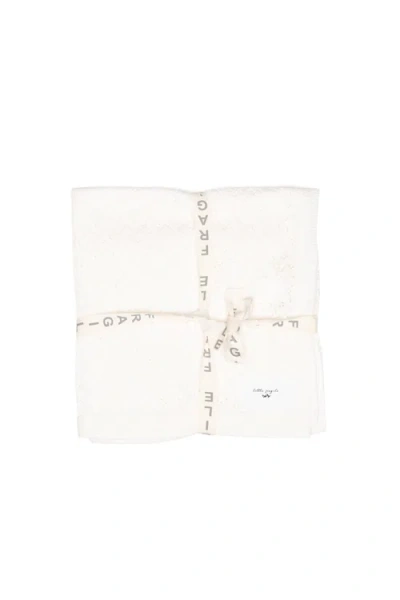Fragile Lace Knit Blanket In White