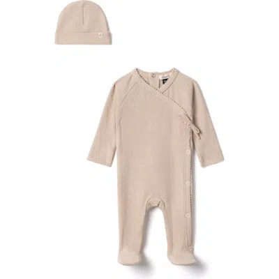 Fragile Babies'  Ribbed Romper With Hat In Neutral