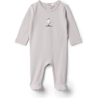 Fragile Kids'  Ski Print French Fleece Romper In Gray