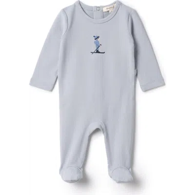Fragile Kids'  Ski Print French Fleece Romper In Gray