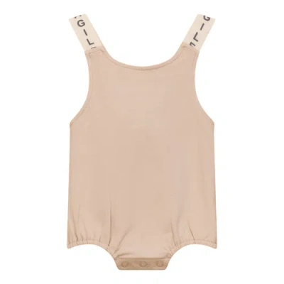 Fragile Babies' Soft Cotton  Romper In Nude