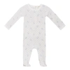 Fragile Kids'  Soft Rib Mesh Print Romper In White