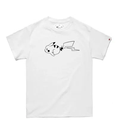 Pre-owned Fragment Frgmt X Pokemon Pikachu Running Tee Shirt In White