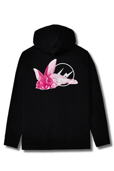 Pre-owned Fragment Meets Playboy Pink Bunny Hoodie In Black