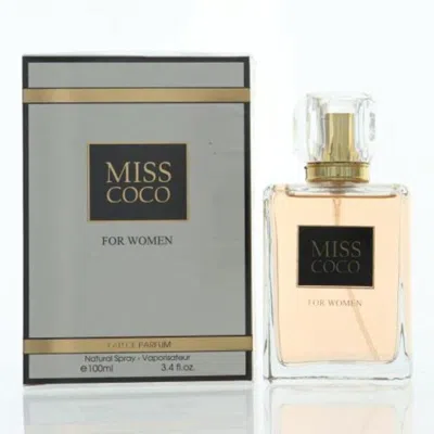 Fragrance Couture Ladies Miss Coco Edp Spray 3.4 oz Fragrances 8439627598782 In Transparent