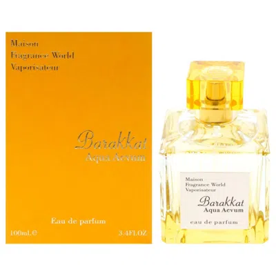 Fragrance World 3.4 oz Maison Barakkat Aqua Aevum Edp Spray For Unisex In Multi