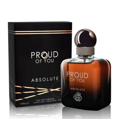 Fragrance World Unisex Proud Of You Absolute Edp Spray 3.38 oz Fragrances 6290360371214 In White