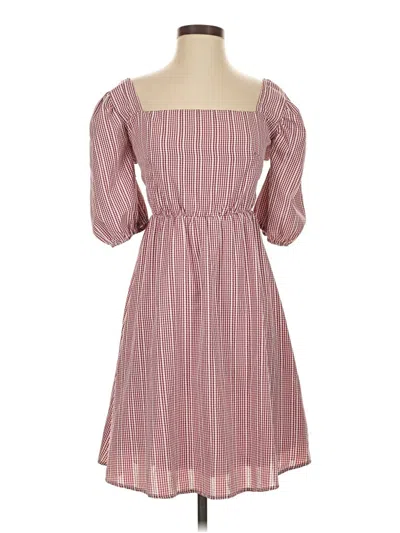 Pre-owned Fraiche By J Casual Dress In Burgundy