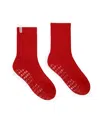 Fraise Classic Crew Grip Sock In Red