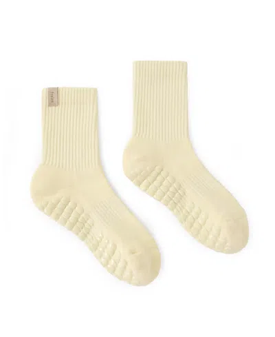 Fraise Classic Crew Grip Sock In Neutral