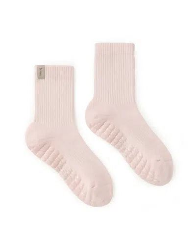 Fraise Classic Crew Grip Sock In Pink