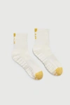 Fraise Custard Dipped Crew Grip Socks In Yellow