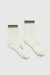 Fraise Cypress Striped Crew Grip Socks In Green