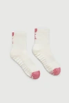 Fraise Paloma Dipped Crew Grip Socks In White