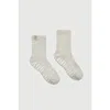 Fraise Heather Oat Classic Crew Grip Socks In Gray